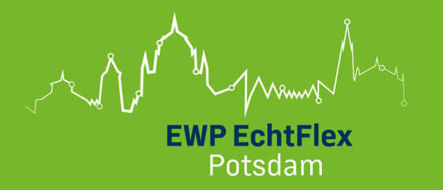 Zackige Potsdam-Silhouette in Form eines Börsenverlaufs