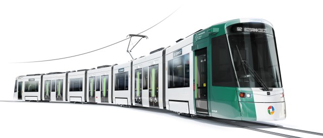 Rendering der neuen Tramlink Straßenbahn